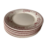 Flat porcelain plates