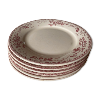 Flat porcelain plates