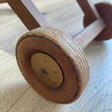 Ancien landeau en bois vintage pour enfant