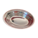 Oval plate in silver metal. pearl entourage. signed.