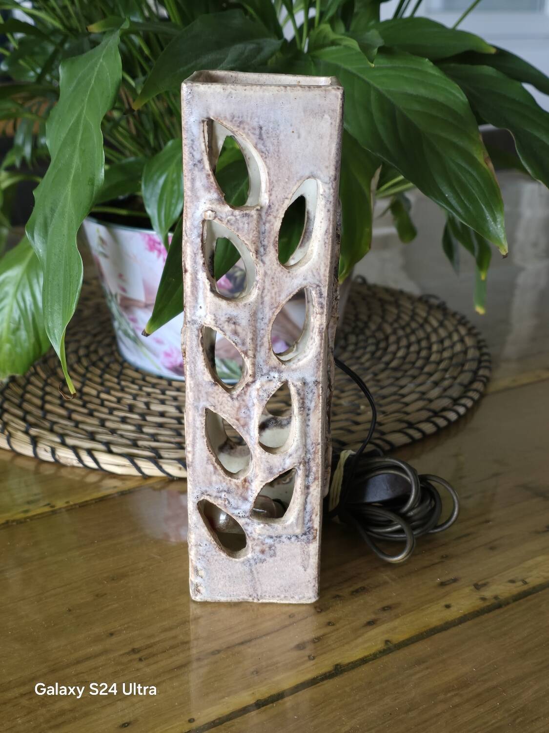 Ceramic lamp by Francis and Josette Bonaudi, Vallauris