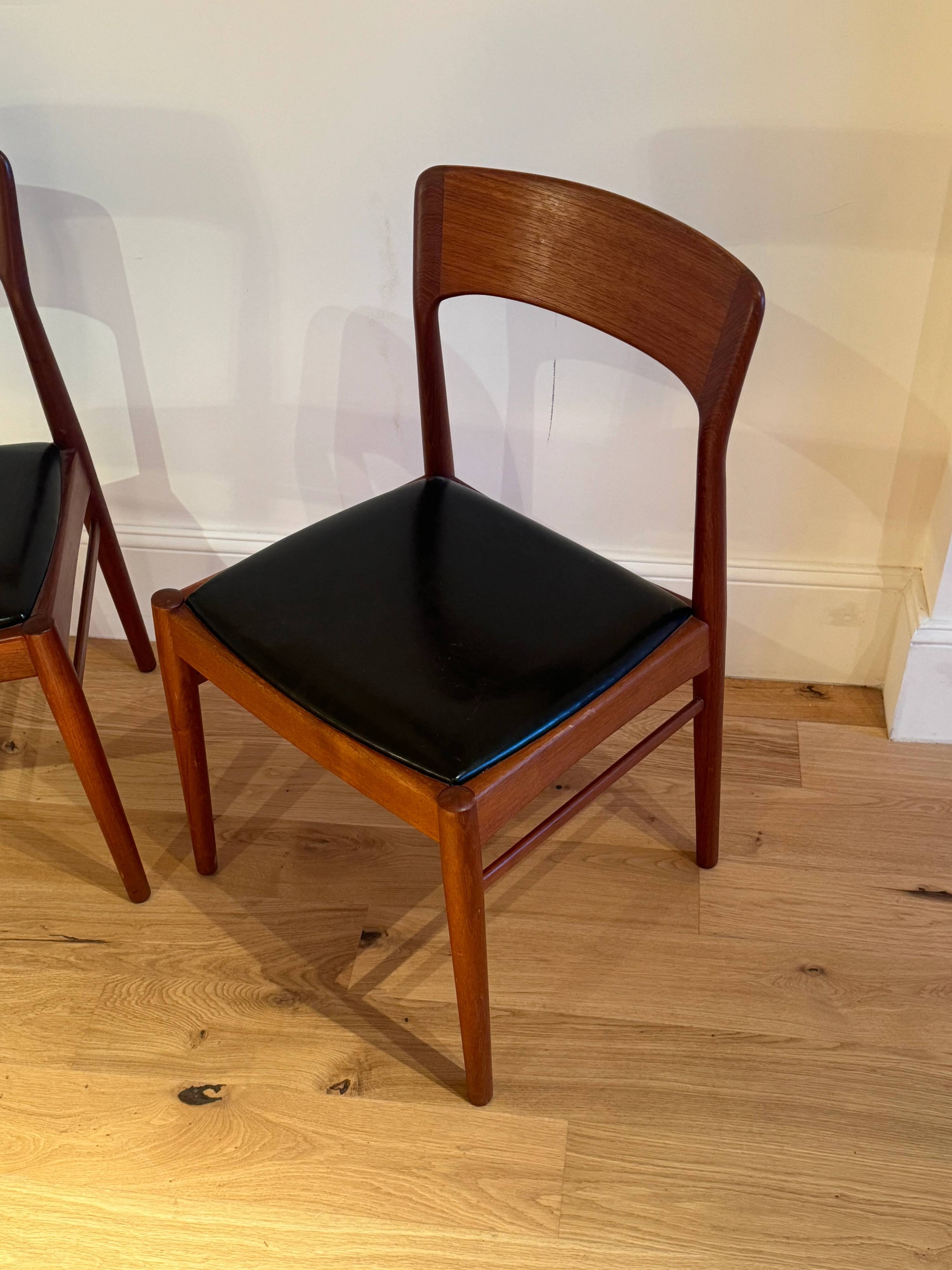 Pair of vintage Scandinavian teak chairs "Olga"