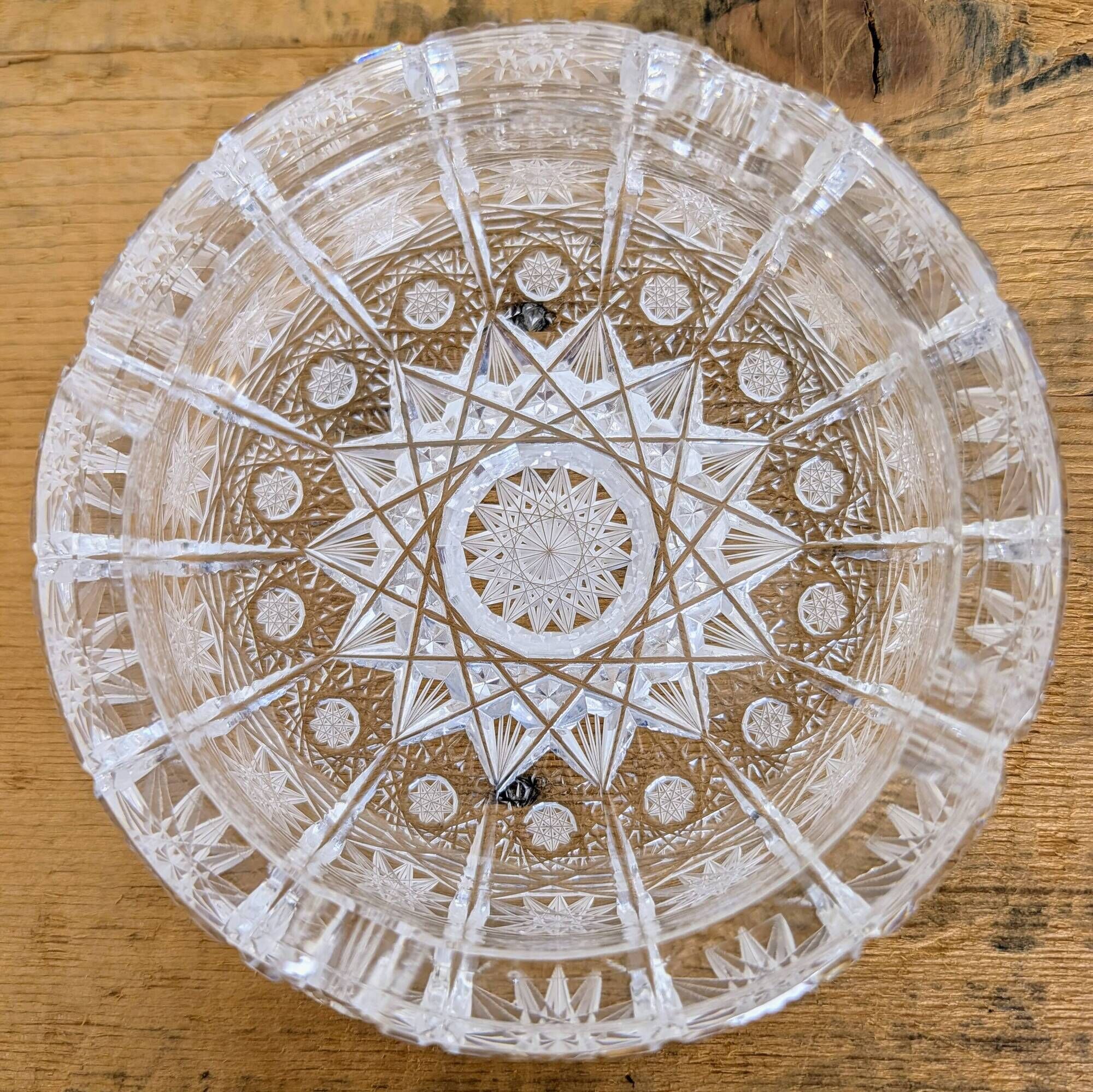 Cut crystal ashtray