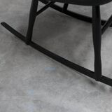 Rocking chair Grandessa en Hêtre noir par Lena Larsson 1960 pour Nesto