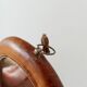 Mini antique walnut mirror from the 19th century.