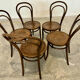 5 Thonet bistro chairs in curved wood