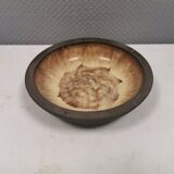 Delicious partially glazed ceramic dish 1970-80s