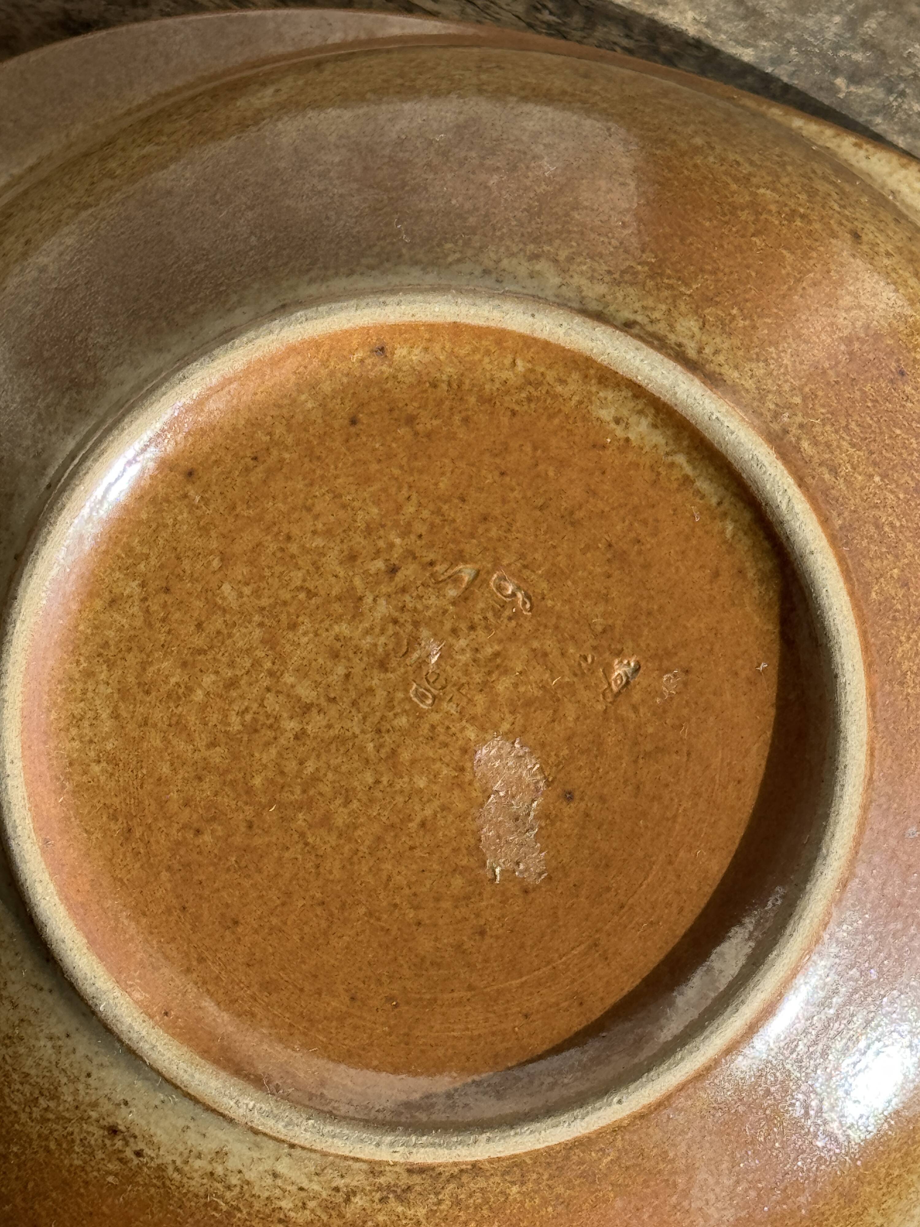 Small stoneware bowl with two wide, flat handles D:15-18.5