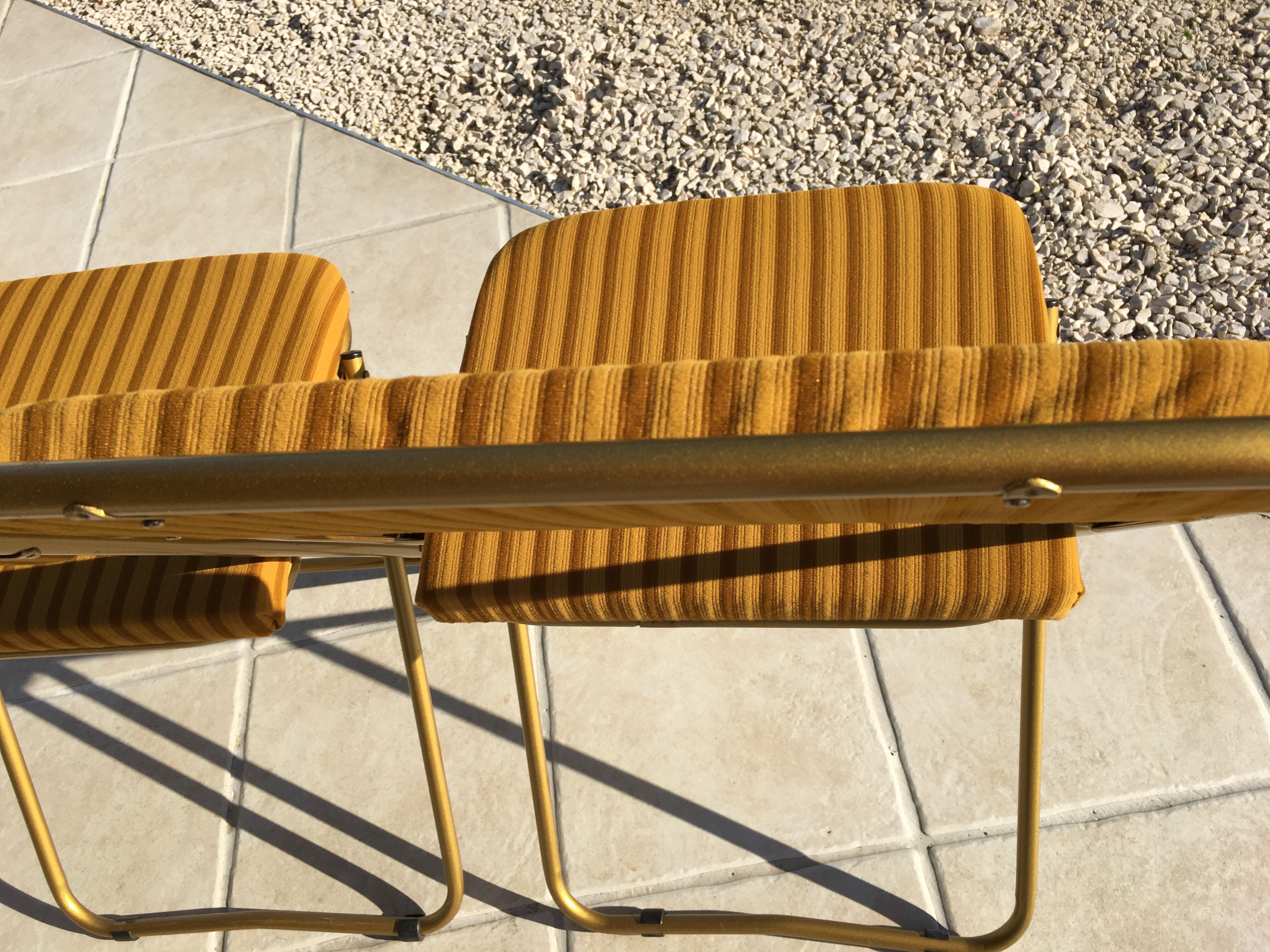 Lafuma foldable camping chair duo from the 50s/60s