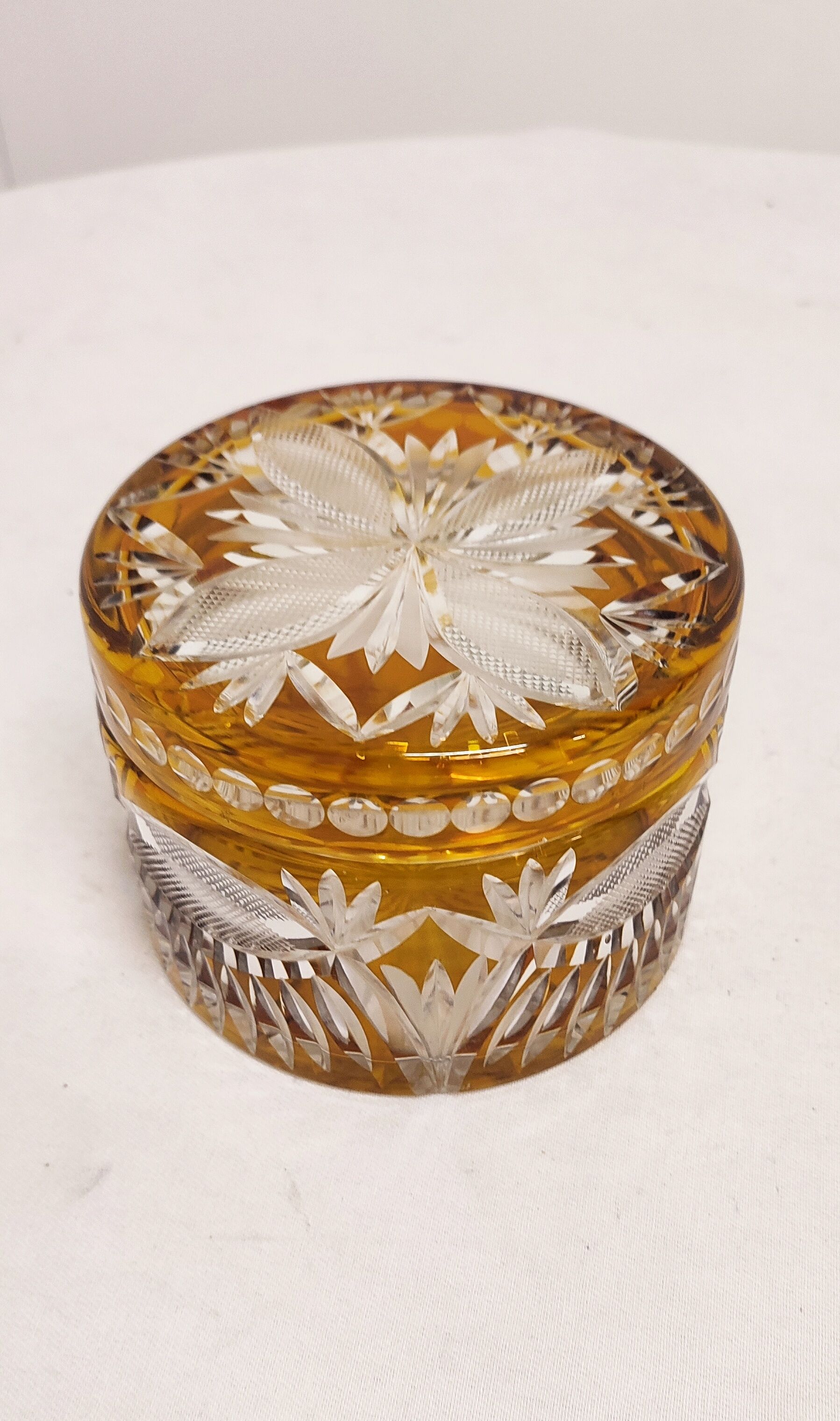 Bohemian glass box Czech Republic 1960s