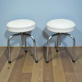 Pair of tripod workshop stools with screws from 1970.