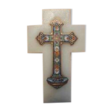 Cross enameled on onyx