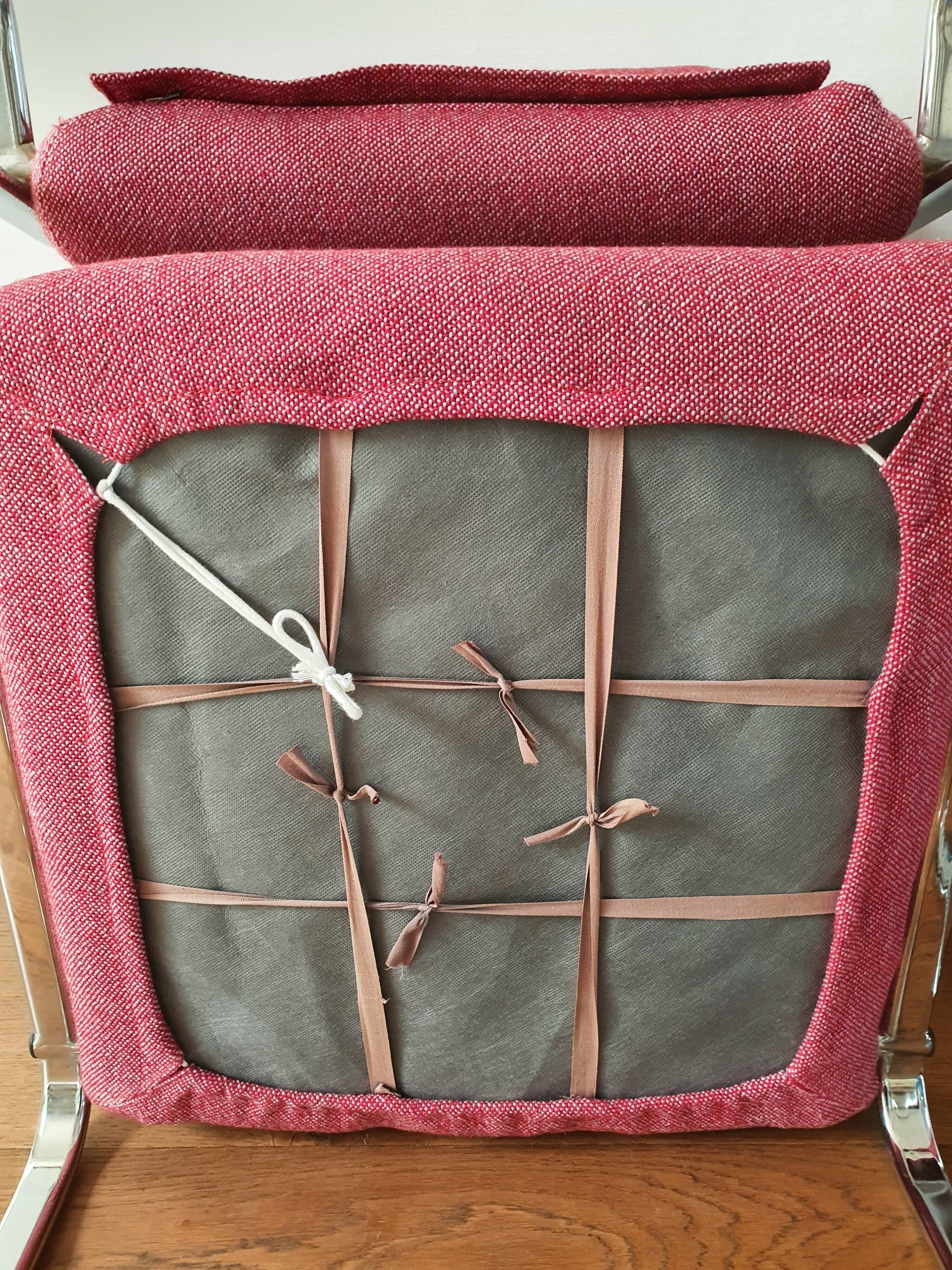 Pair of Atal chrome low chairs 1970