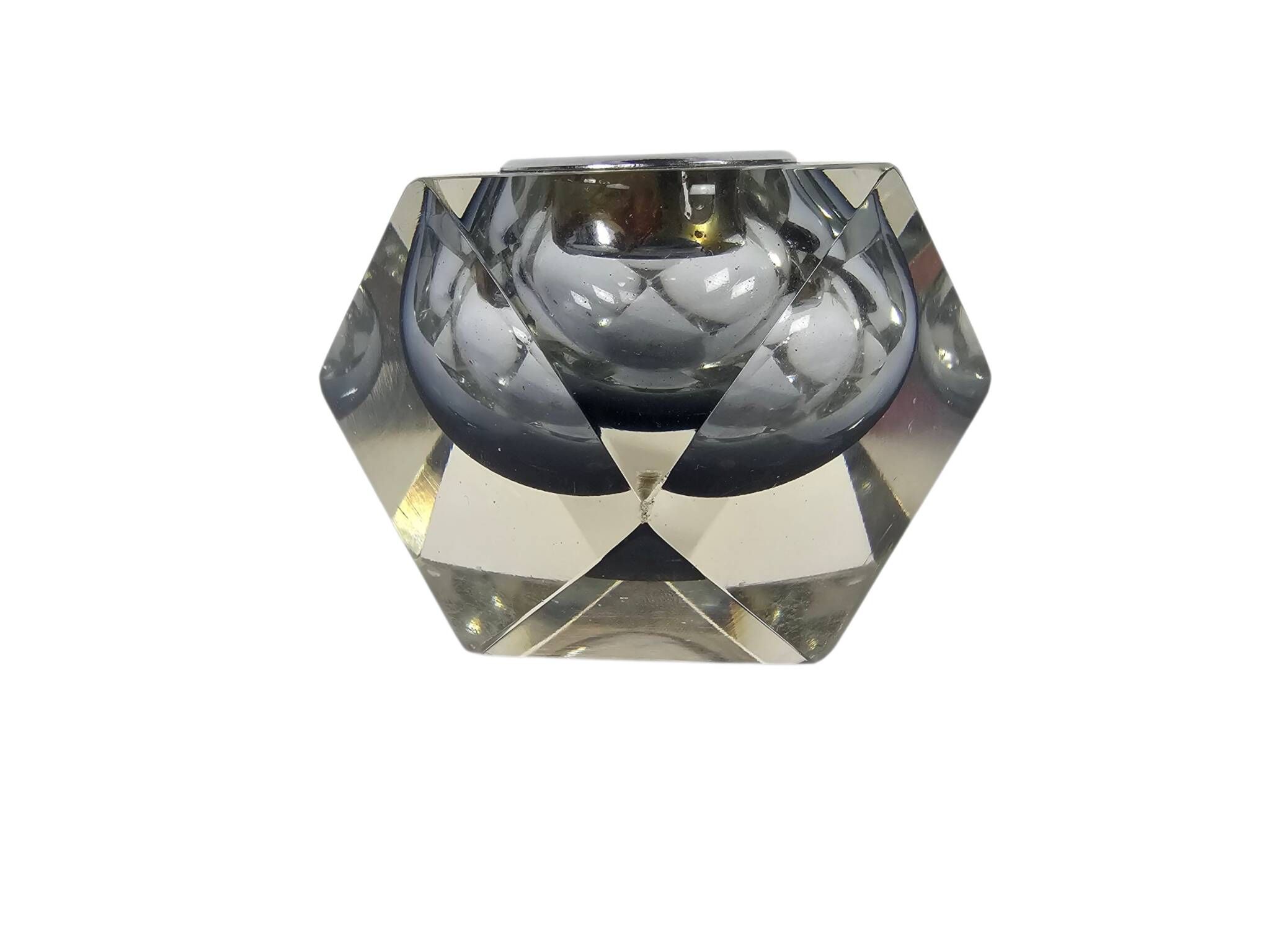 Murano - Sommerso - Faceted glass - tealight holder - Flavio Poli - Italy -