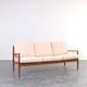 Mid-Century Danish Teak & Wool Sofa by Grete Jalk for France & Søn
