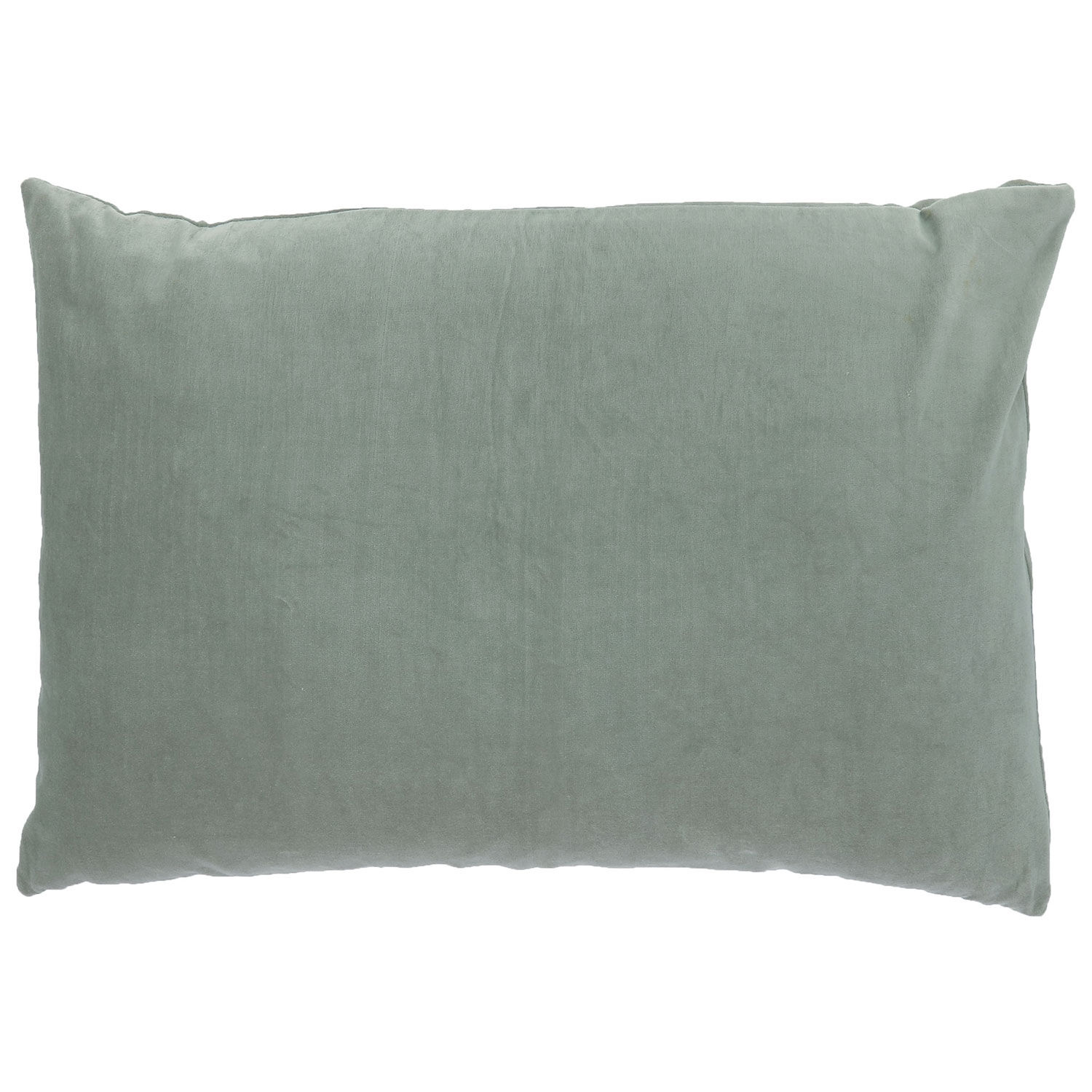 Velvet cushion 75x50cm color celadon