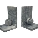 Vintage bookends marble 80s design bookend