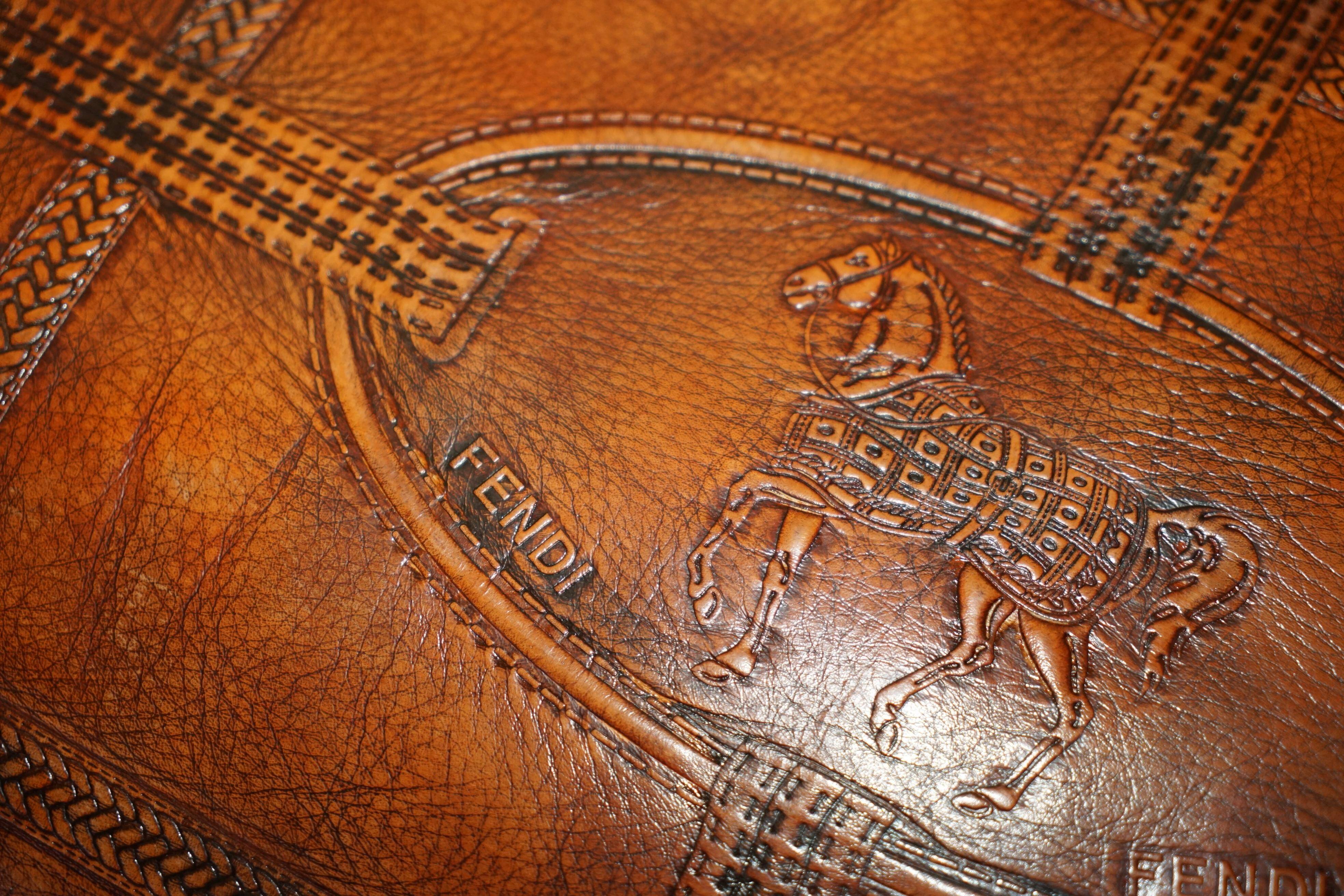 Fendi crocodile-embossed leather canapé, limited edition.