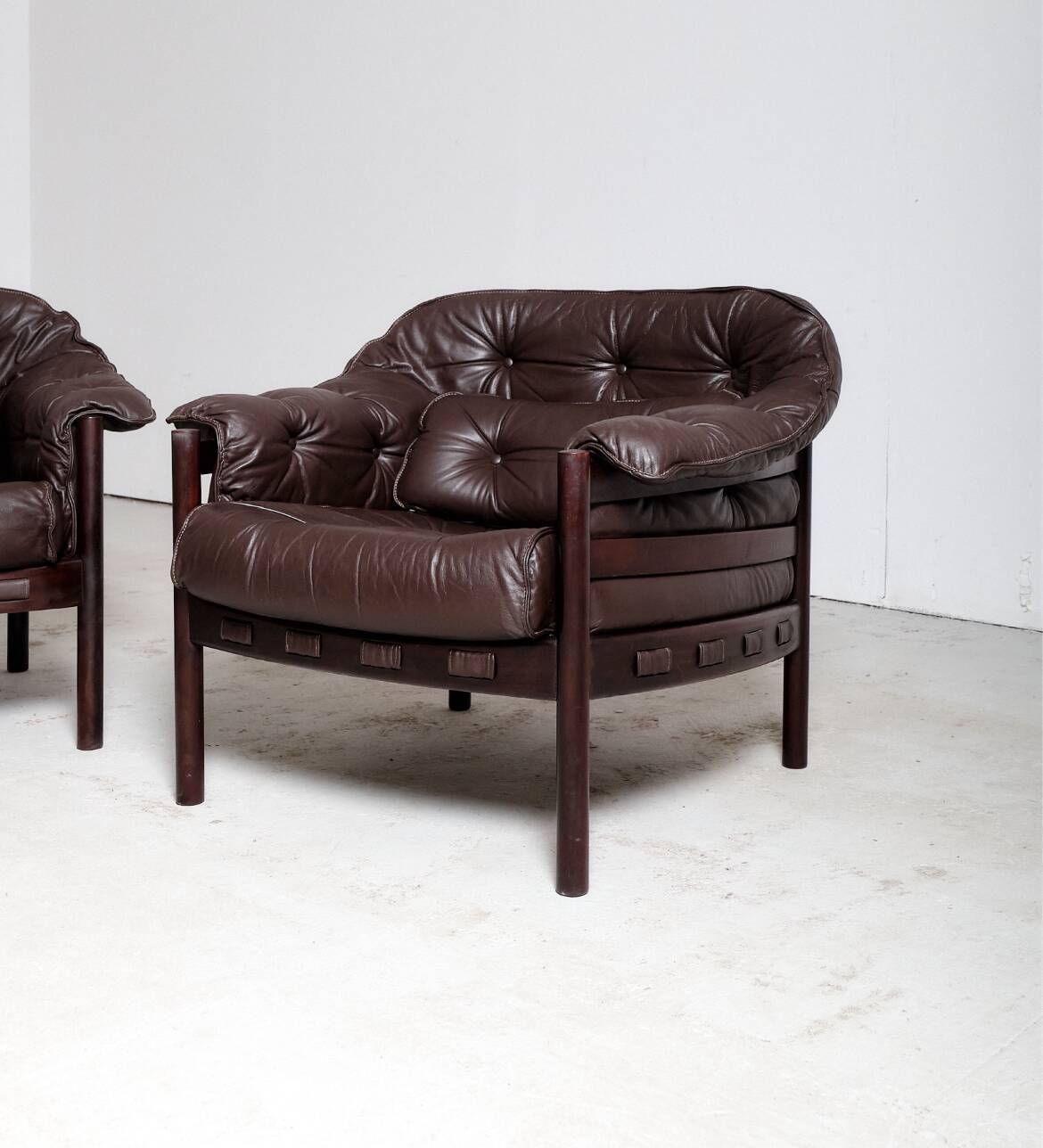 Leather Set by A. Norell for Coja 1970’s Sweden