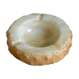 Beige alabaster ashtray