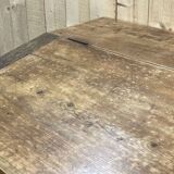 Rustic sloping desk from the 19th century in oak and fir