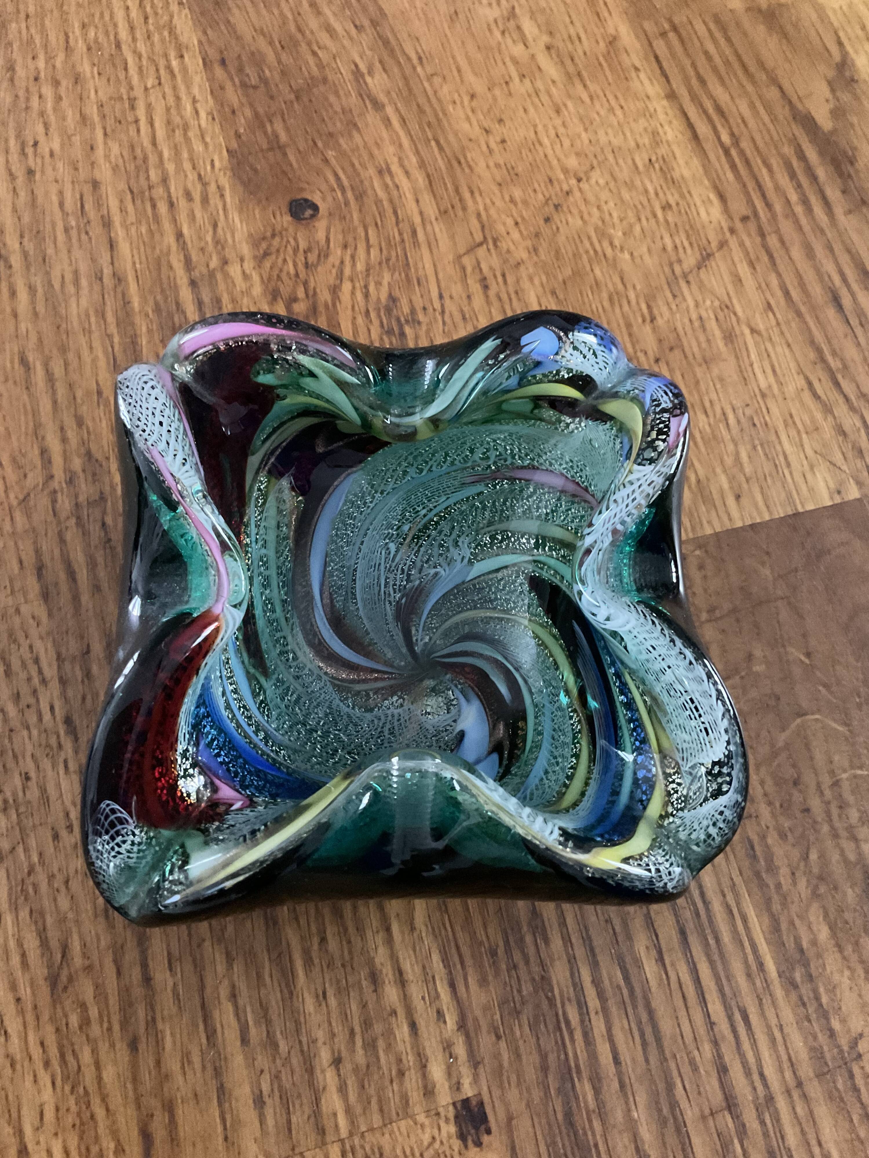 Trinket bowl in murano glass, circa 60