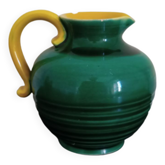 Small earthenware pitcher Elchinger Yellow and green threads