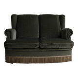 Green velvet sofa