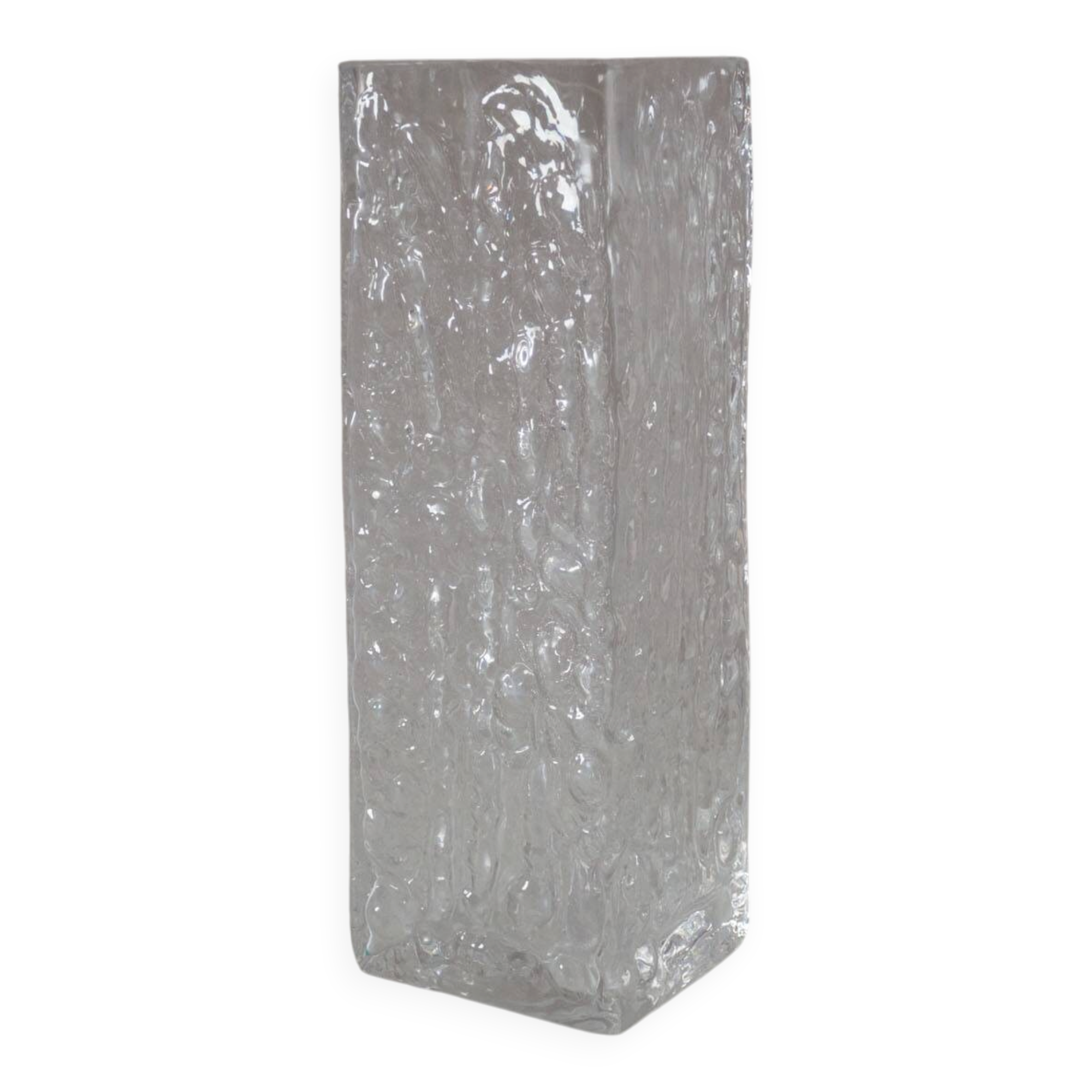 Vintage asymmetrical glass vase