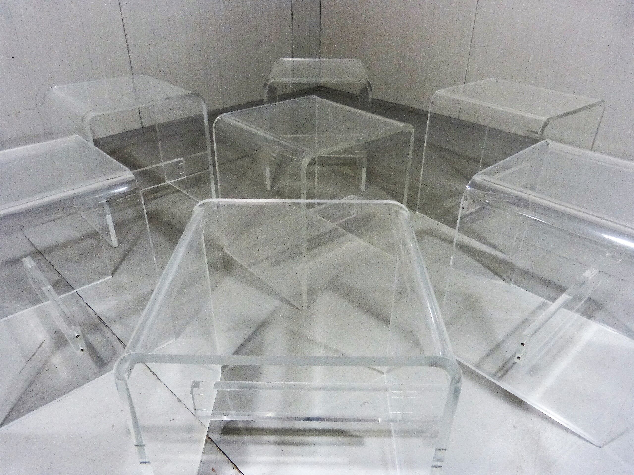 Vintage plexiglass stools 1960-70’s