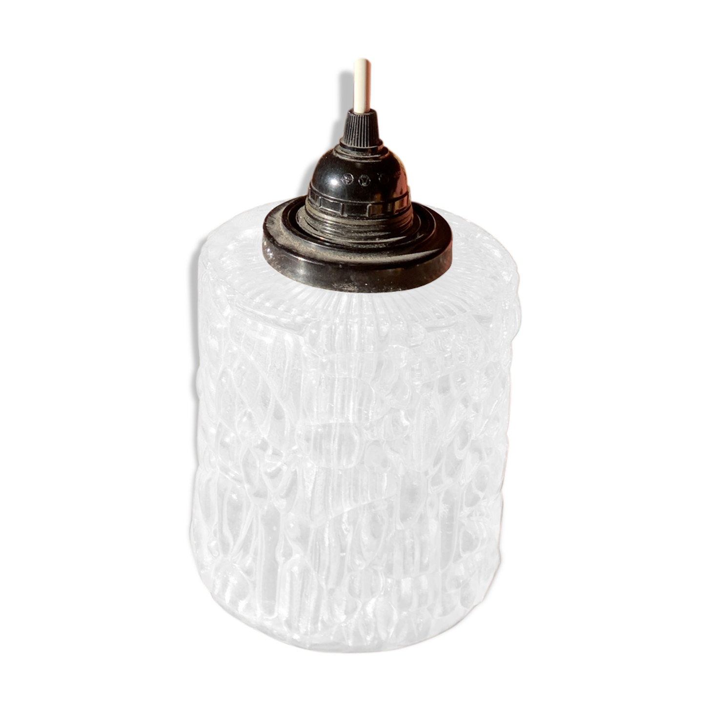 Hanging lamp moulded glass