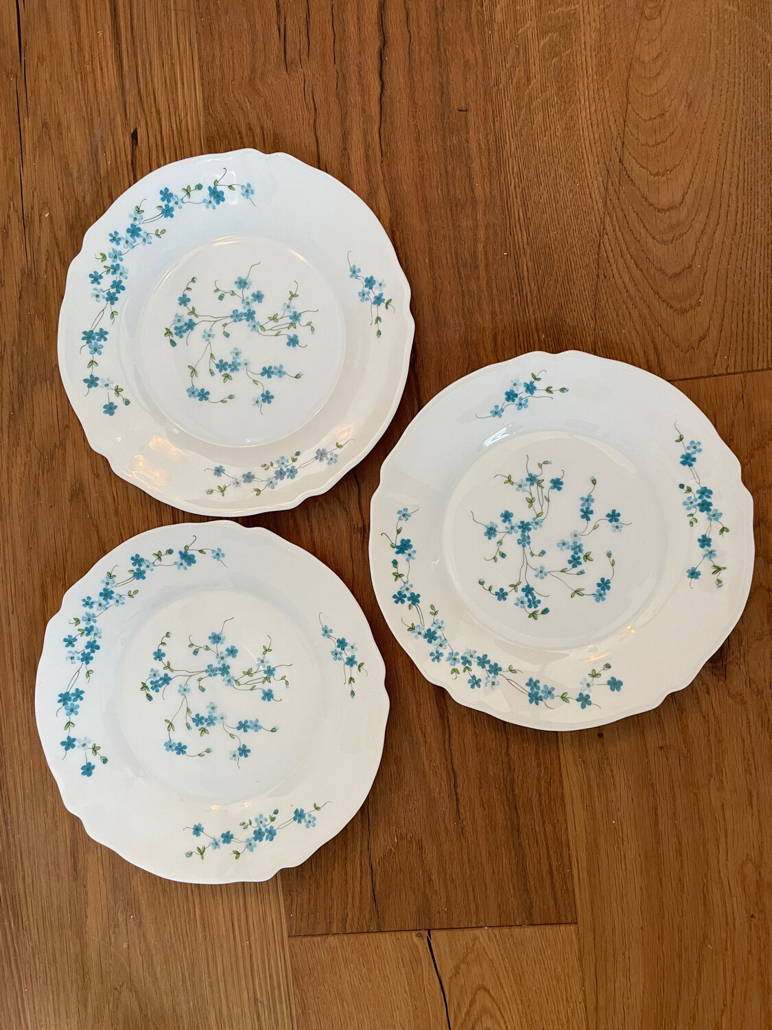 3 Flat white arcopal plates model veronica