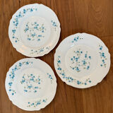 3 Flat white arcopal plates model veronica