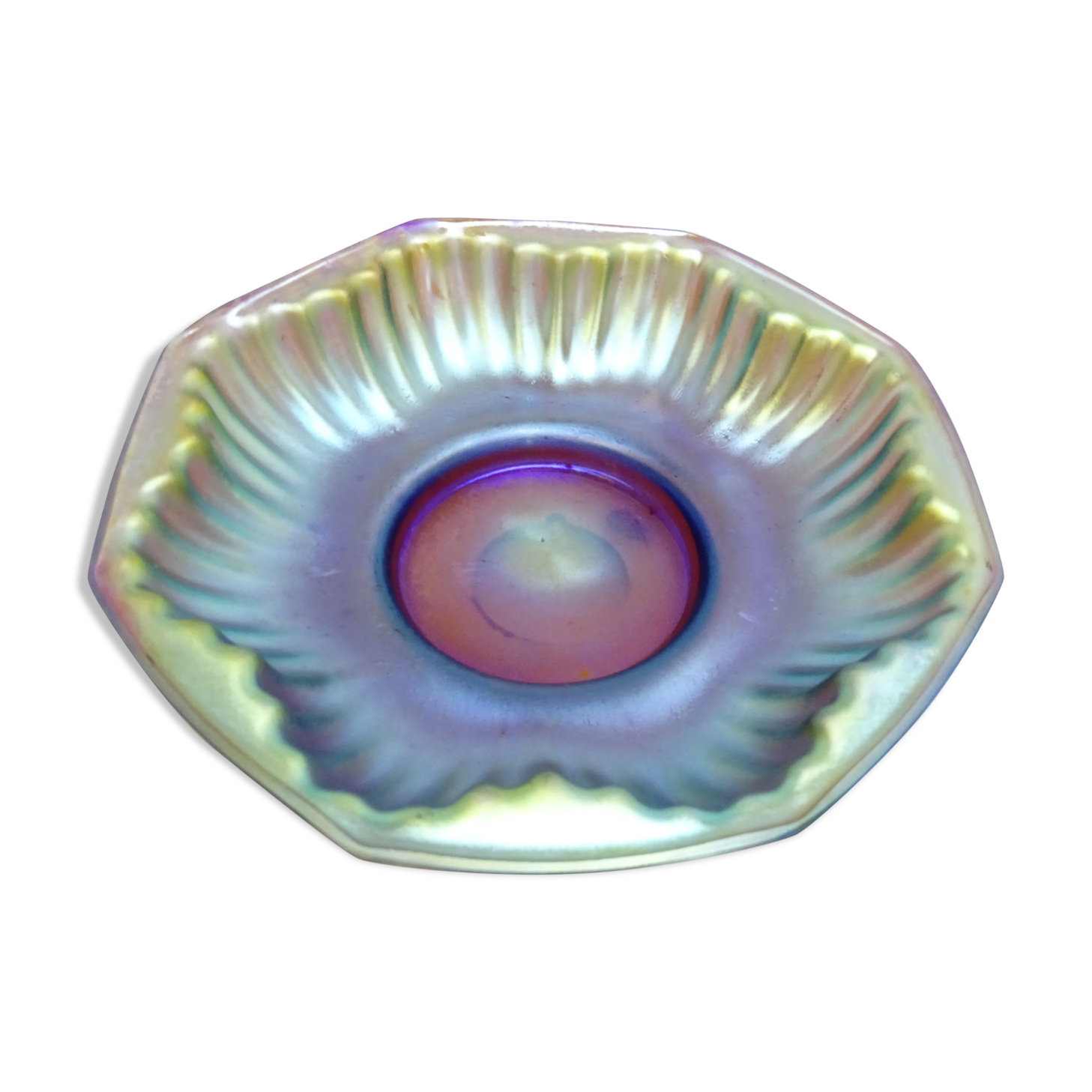 Austrian iridescent glass cup 1900 Loetz Kralik