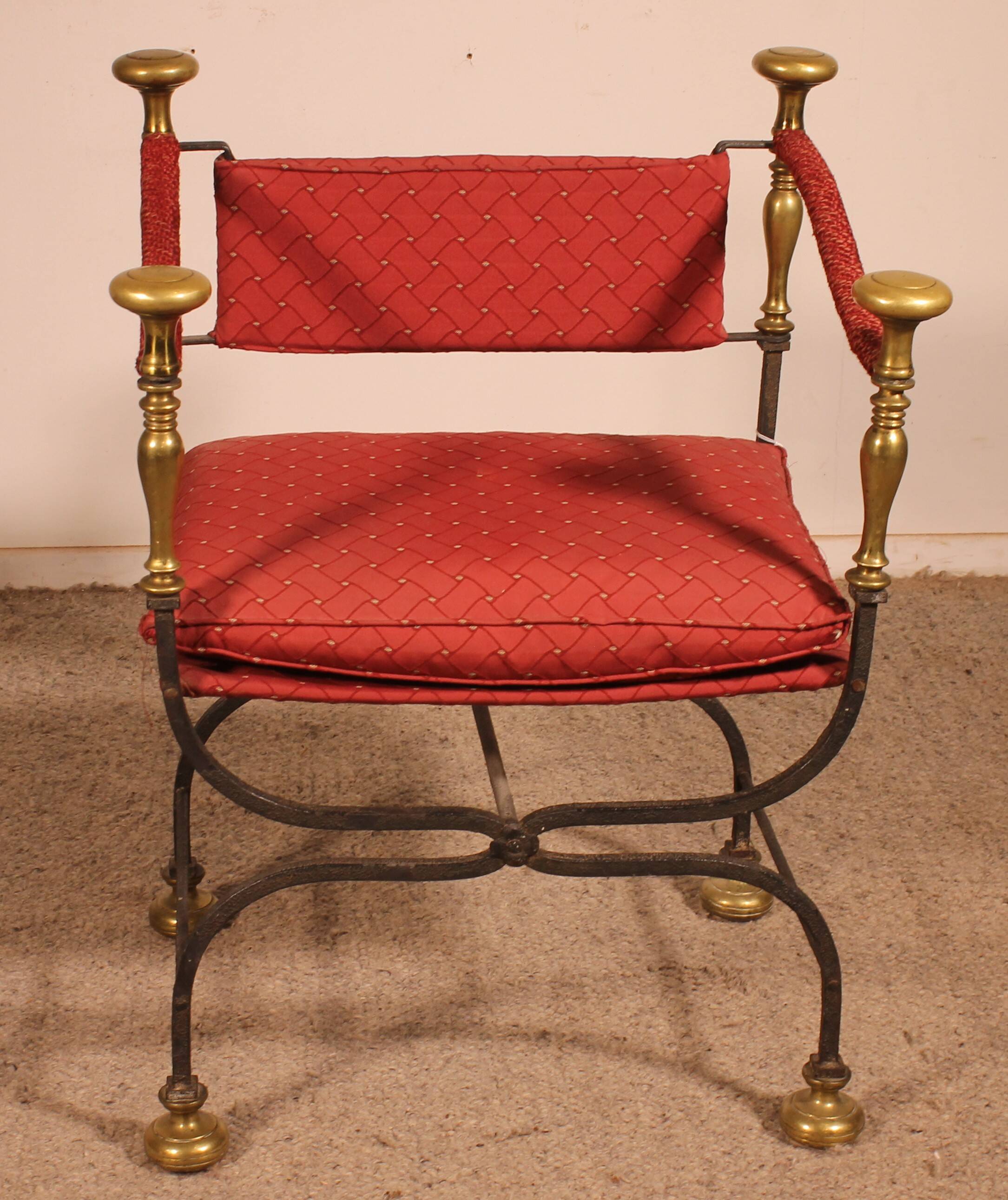 Fauteuil Curule En Fer Forgé Et Bronze