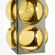 1960s Space Age pendant lamp by Temde made of glass and nickel-plated metal