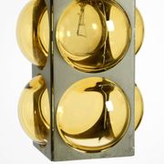 1960s Space Age pendant lamp by Temde made of glass and nickel-plated metal