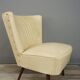 Cocktail armchair 50s in wood and imitation leather
