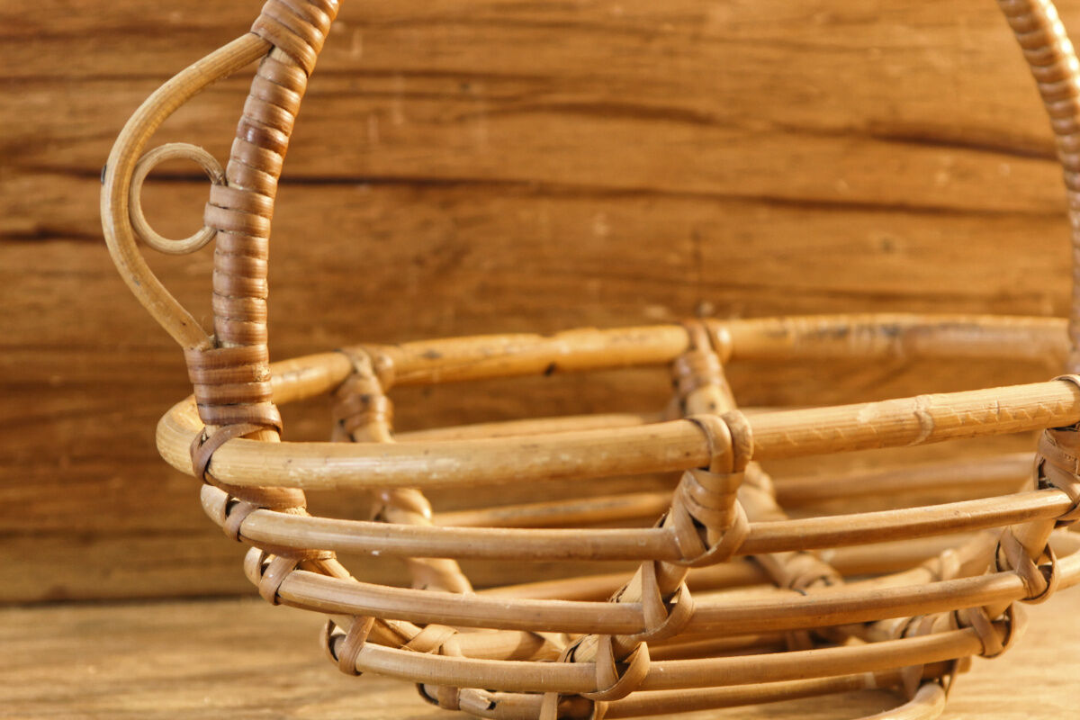 Rattan egg basket