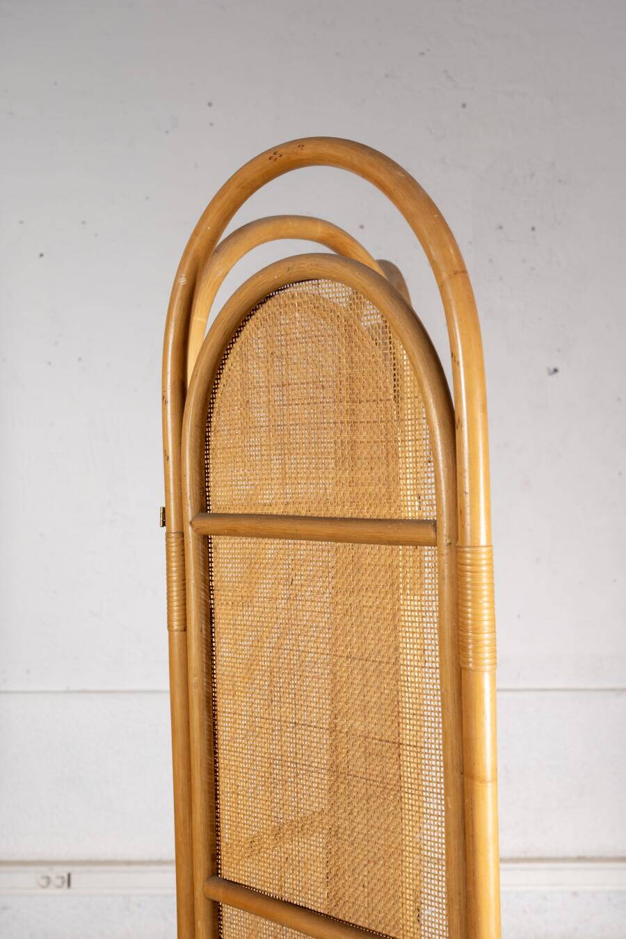 Italian cane and bamboo screen from the 1960s