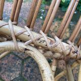 Lot de 10 chaises en rotin vintage