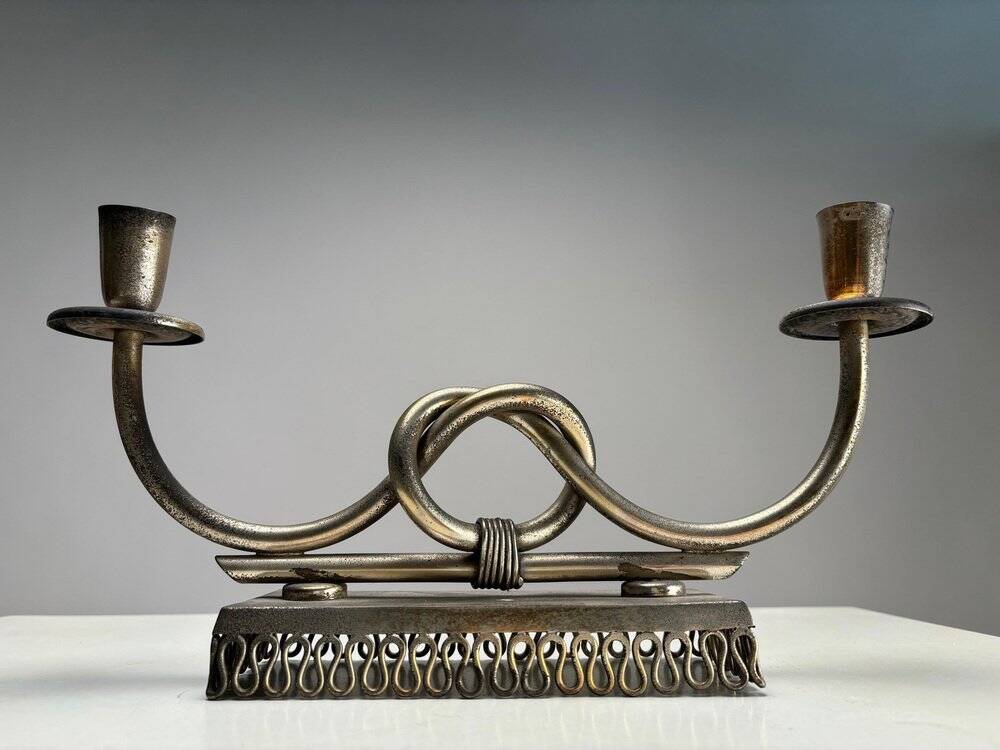 Mid-Century Metal Candleholder by Gio Ponti, Italy, 1950s