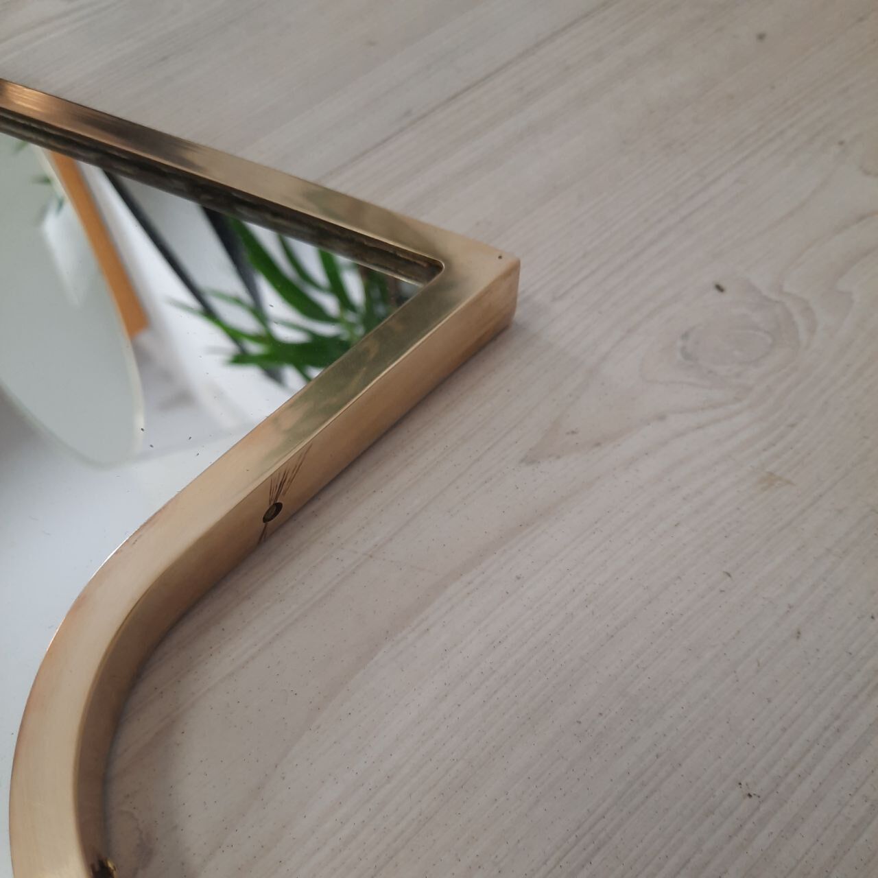 Miroir en laiton années 1950