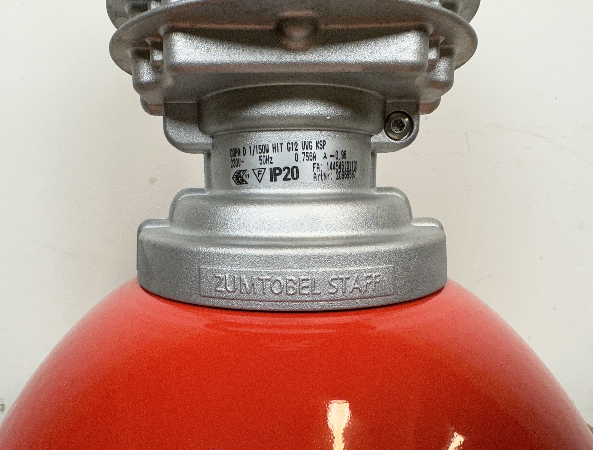 Industrial pendant lamp by charles keller for zumtobel, 1990s