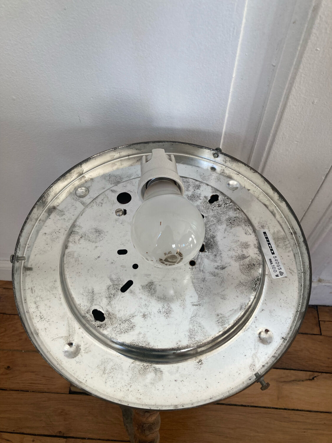 Glass ceiling lamp 1970