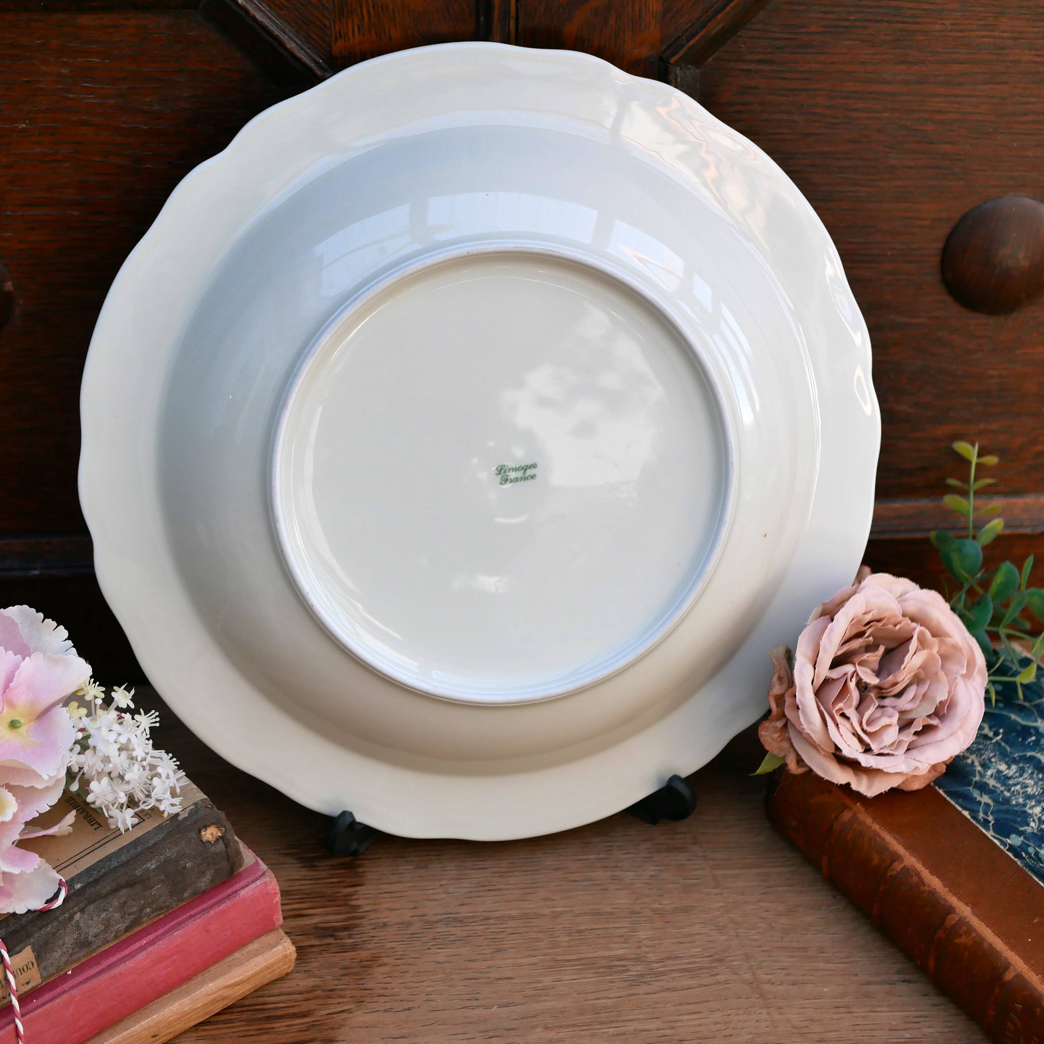 Large hand-painted Art Deco bowl from Limoges