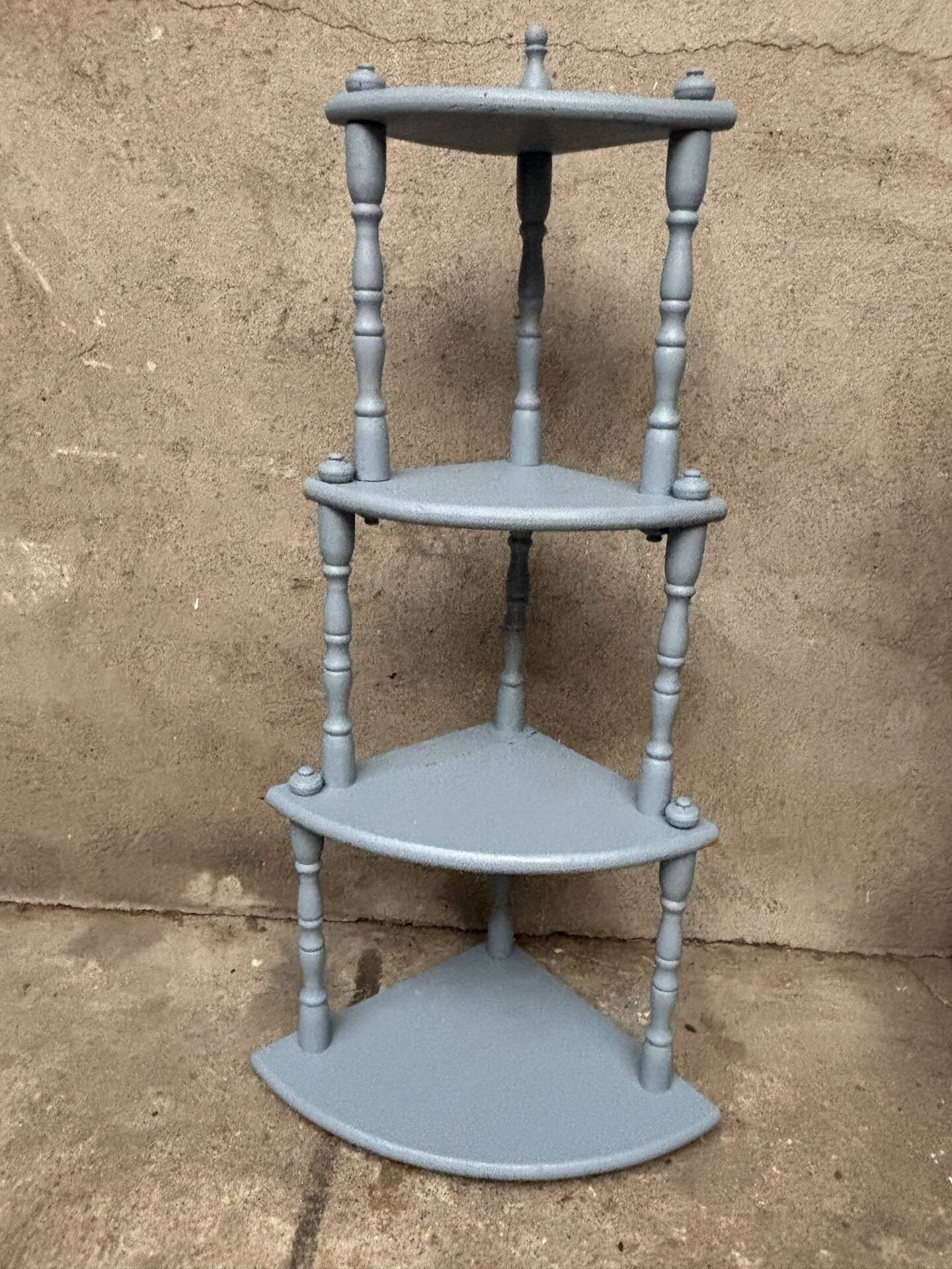 Antique corner shelf on legs