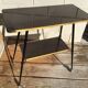 Console formica mocha feet compass metal casters