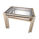 Tables gigogne: lighted mètal and smoky glasses
