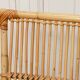 Vintage bamboo and rattan bench from the 1970s.